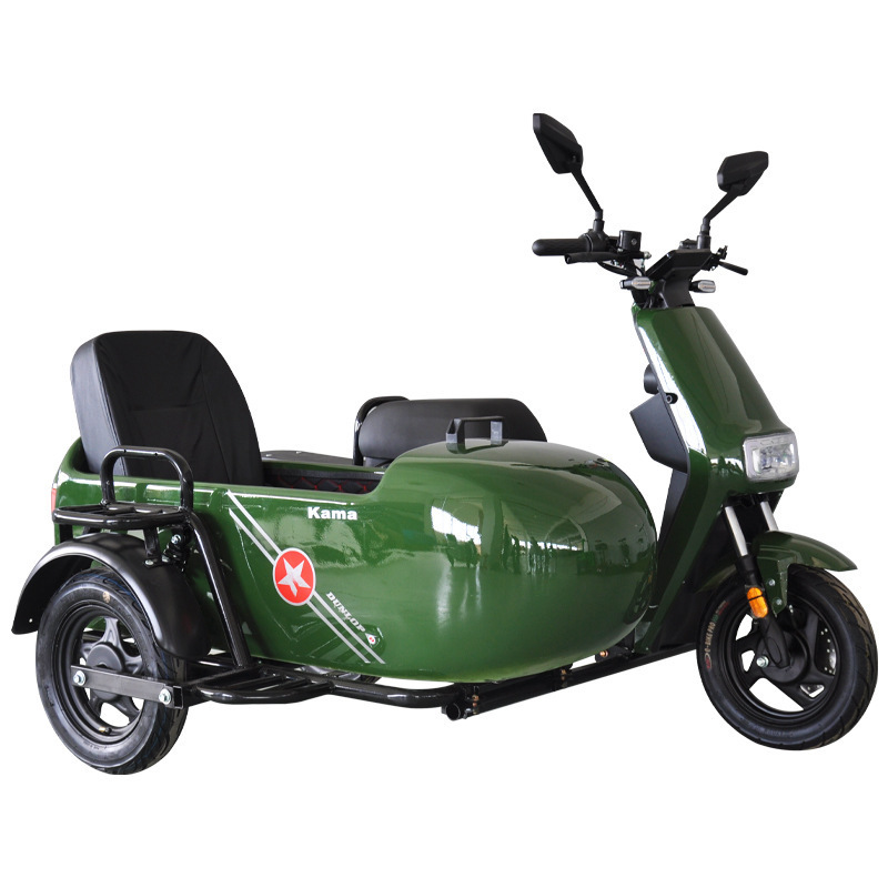 2024 Electrical Motorcycle Motorbike Side Car Three Wheel Electric Tricycle For Handicapped