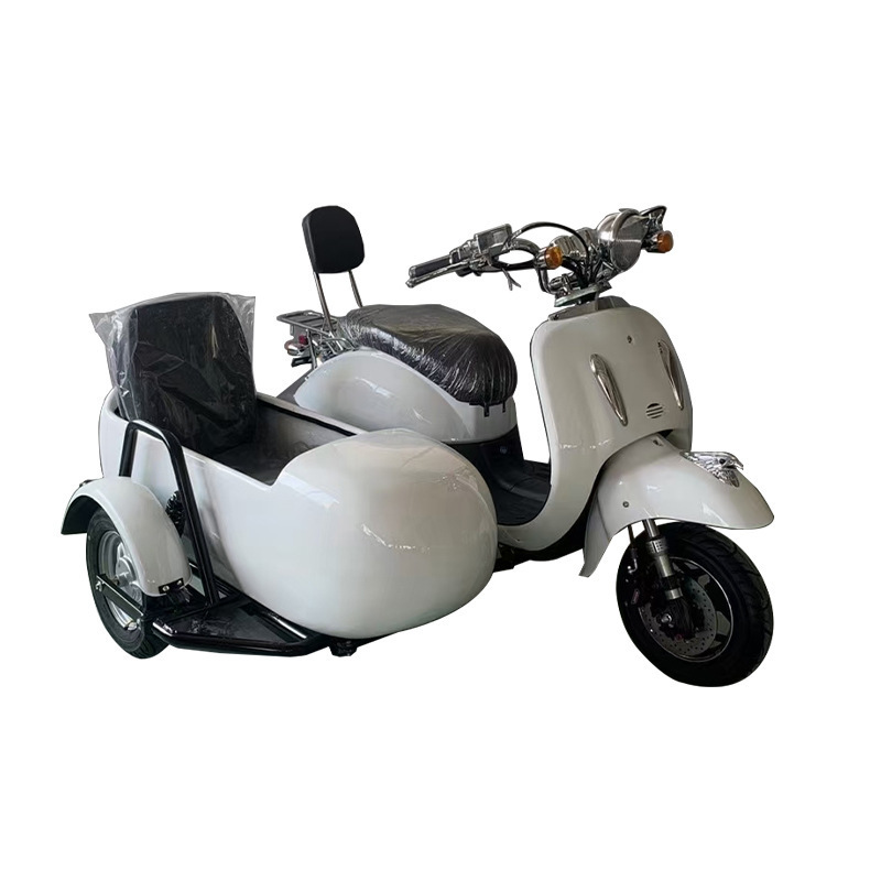 2024 Electrical Motorcycle Motorbike Side Car Three Wheel Electric Tricycle For Handicapped