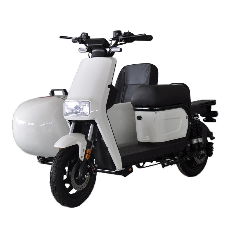 2024 Electrical Motorcycle Motorbike Side Car Three Wheel Electric Tricycle For Handicapped