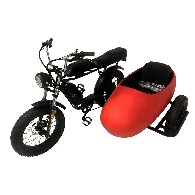 2024 Electrical Motorcycle Motorbike Side Car Three Wheel Electric Tricycle For Handicapped