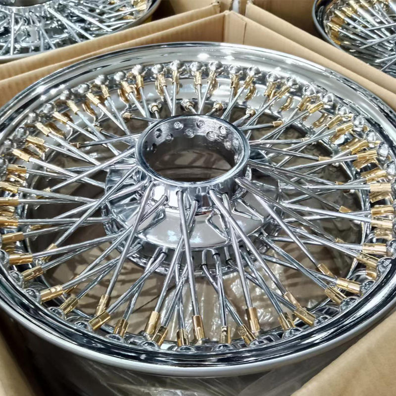 Custom passenger car Wheels 18 19 20 21 22 23 24 26 inch  rims Stainless Steel Wire Wheels Zenith Gold Chrome rims for Jaguar