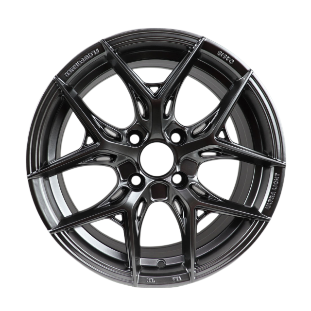 Passenger car rims 15 inch 7J  multi spoke black red finish alloy car wheel 4x100 wheels