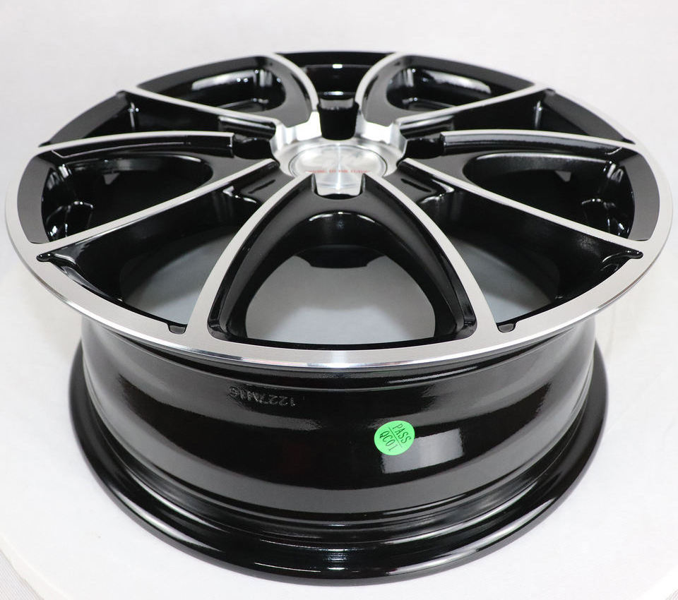 Hot sale black sport casting 4holes 14 15 16 inch mag wheels 4x100 5x114.3 wheel hub aluminum car alloy rims