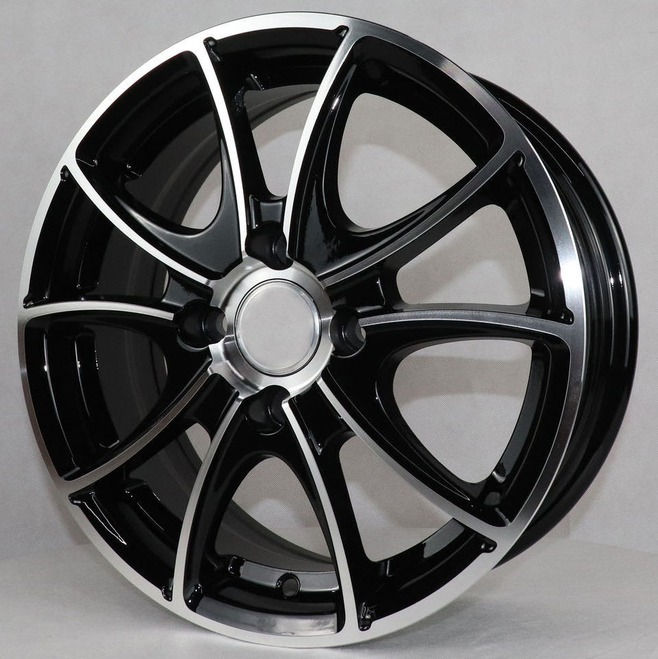 Hot sale black sport casting 4holes 14 15 16 inch mag wheels 4x100 5x114.3 wheel hub aluminum car alloy rims