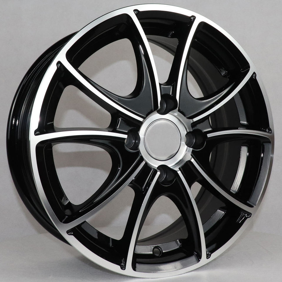 Hot sale black sport casting 4holes 14 15 16 inch mag wheels 4x100 5x114.3 wheel hub aluminum car alloy rims