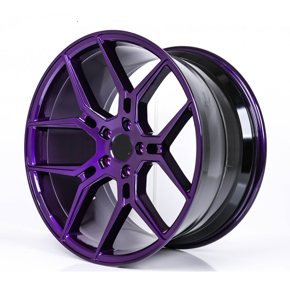 Purple 20 Inch Rims Concave Wheels Staggered Dark Purple Metallic Rims 20 Inch 5 Holes Rims ...