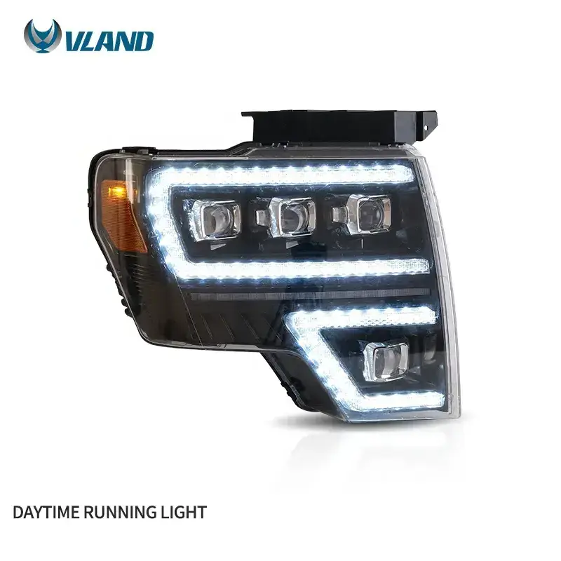 Factory Wholesale Front Lamp Start up Animation DRL Raptor Full LED Headlights For Ford F150 2009-2014