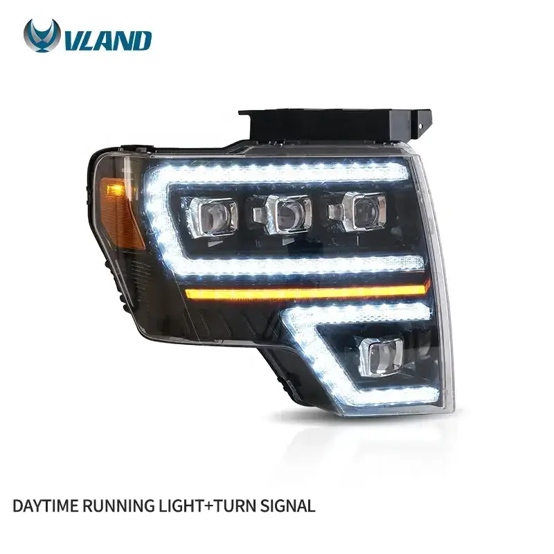 Factory Wholesale Front Lamp Start up Animation DRL Raptor Full LED Headlights For Ford F150 2009-2014