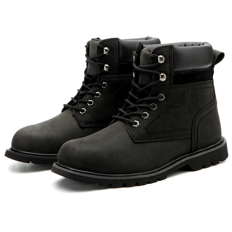 High Quality Construction Men Nubuck Cow Leather  Boots Shoes for Work S3 SRC