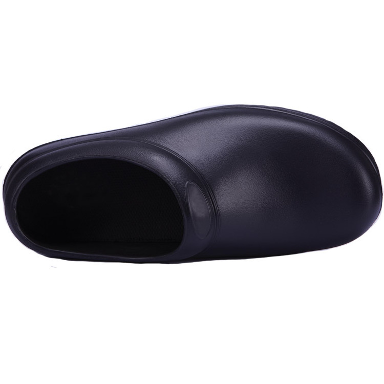 Black Slip Resistant Rubber Kitchen Sensfoot Chef Shoe With Recycle Environmental EVA