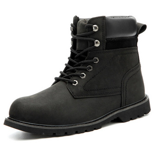 High Quality Construction Men Nubuck Cow Leather  Boots Shoes for Work S3 SRC