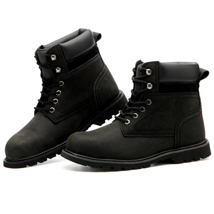 High Quality Construction Men Nubuck Cow Leather  Boots Shoes for Work S3 SRC