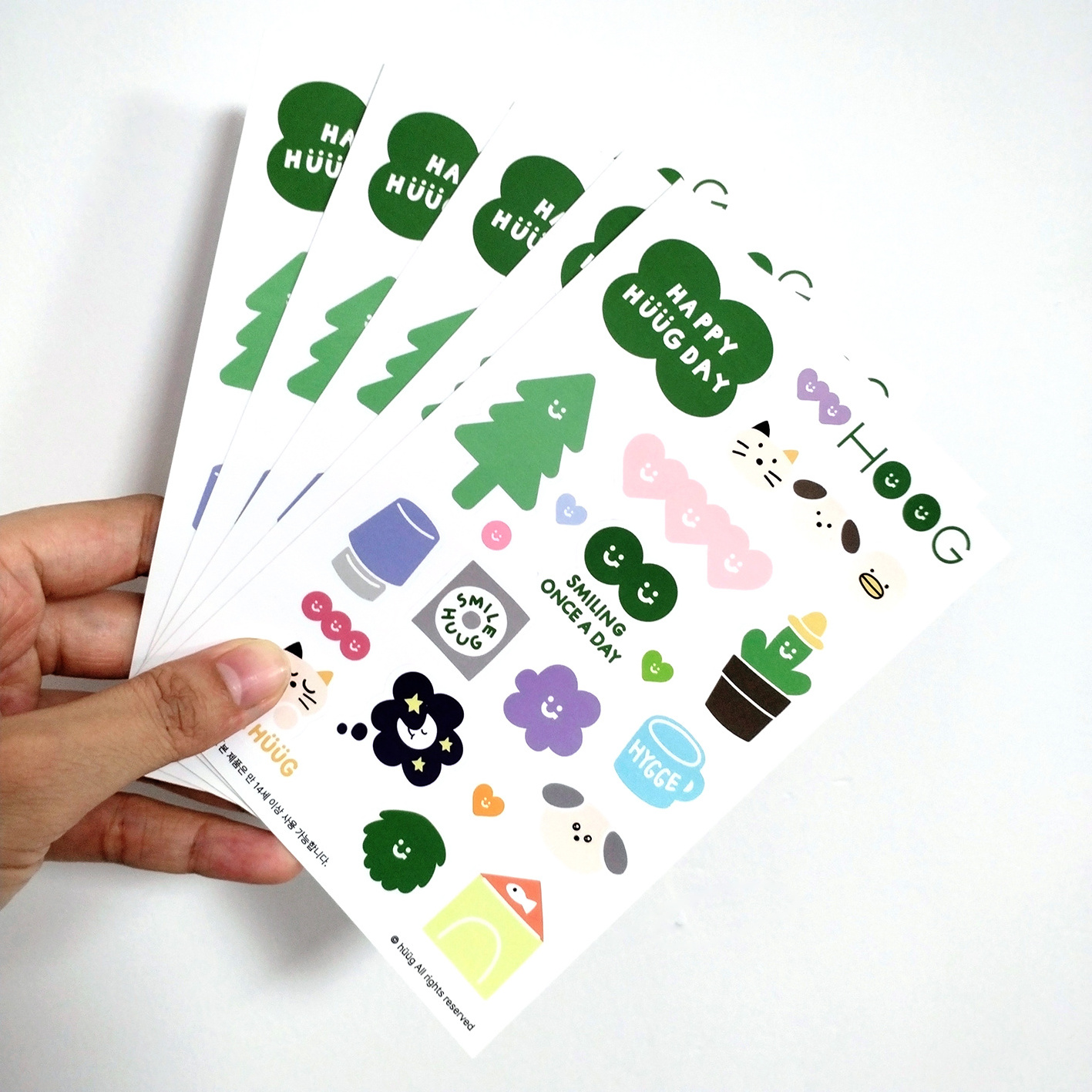 Customized Printed Cartoon Logo Sticker Sheets Promotional Waterproof A4 A5  Kiss Cut Stickers