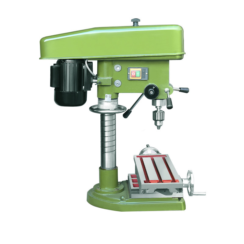 China Manufacturer 16mm 750W 1100W 1500W Industrial Small Bench Pillar Type Cross Bench Vertical Milling And Drilling Machine