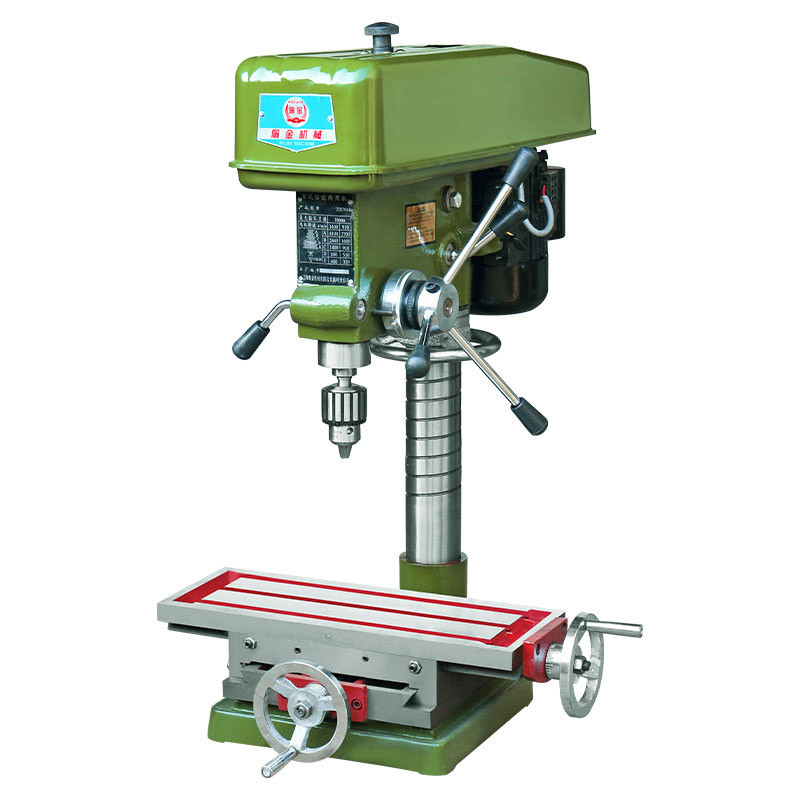 China Manufacturer 16mm 750W 1100W 1500W Industrial Small Bench Pillar Type Cross Bench Vertical Milling And Drilling Machine