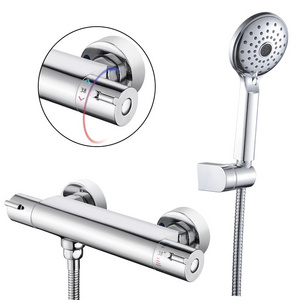 Full Copper Pressurized Constant Temperature Shower Faucet Bathroom Shower Mixing Valve Hot And Cold Shower Faucet Set