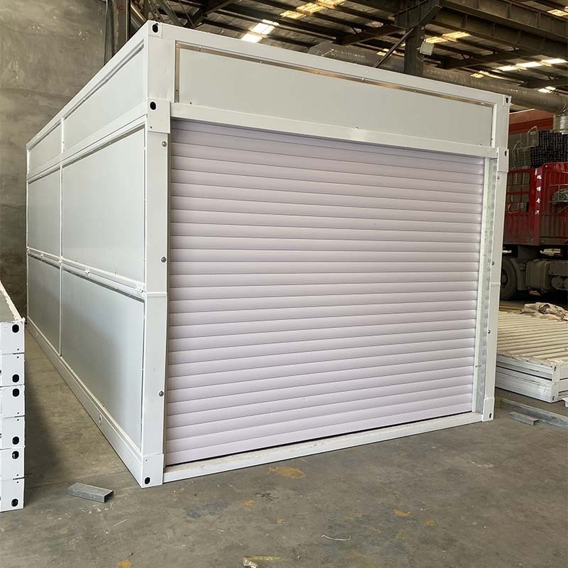 Factory Provides Foldable Garage Storage Warehouse With Manual Roll Door For Mobile Construction Sites Integrated Houses