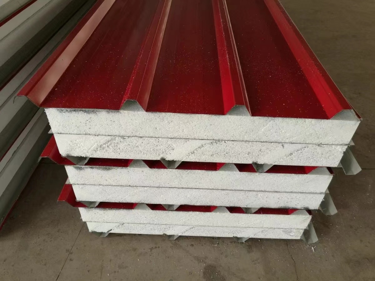 House prefabricated insulation roof pir pu eps polyurethane rock wool sandwich panel fireproof panel