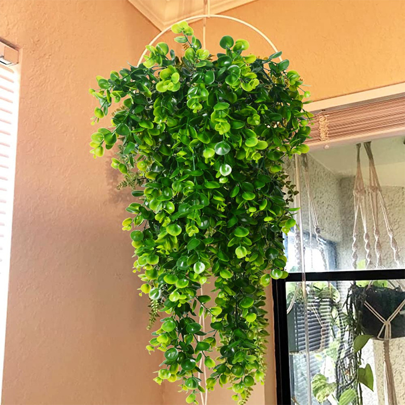 Hanging Plastic Plants Artificial For Home Indoor Outdoor Shelf Wall Garden Decor Green Wall Plants Wall Artificial