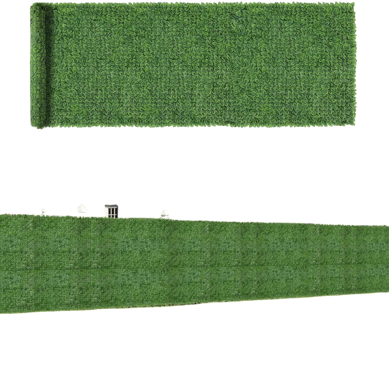 Artificial grass fence panels manufacturer for outdoor walls and privacy usages DIY hedge panels artificial flowers