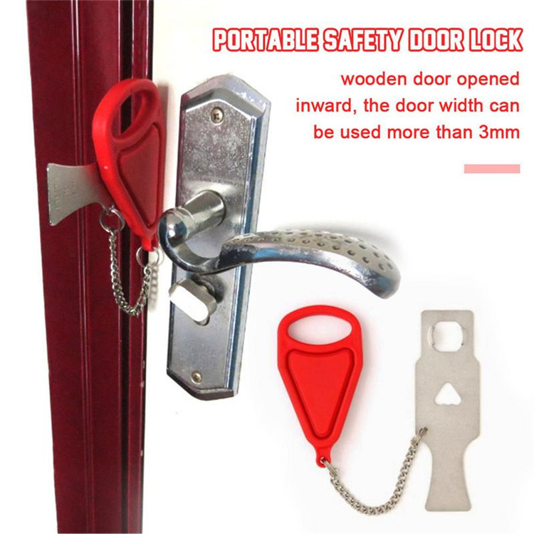 Home Office Interior Bedroom Privacy Door Lock Additional Safety Anti-theft Guard Portable Door Lock