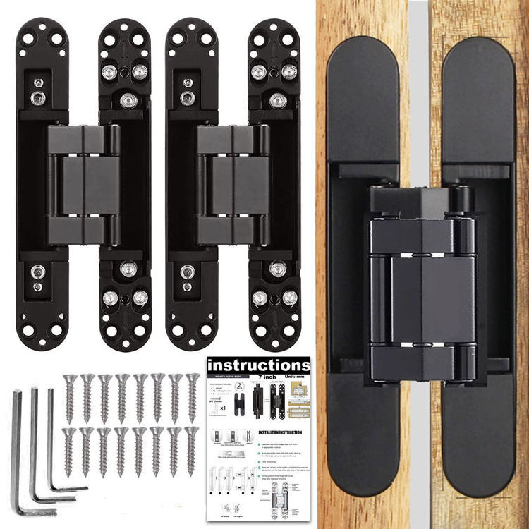 Furniture adjustable 3d hinges soft closing 180 degree concealed door hinge invisible hinge