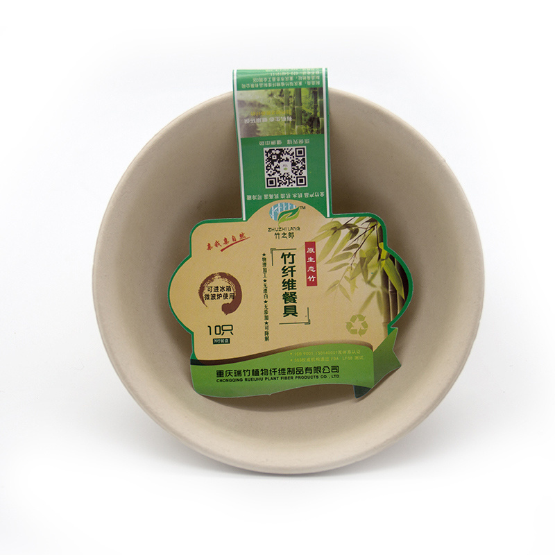 Multiple specifications available Eco friendly microwave disposable bamboo Ramen Bowl biodegradable soup bowl