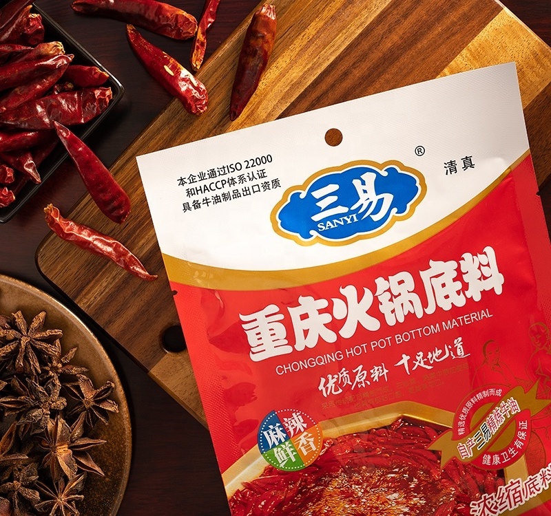 Factory Chinese Food Halal Hot Pot Base Material Mala Spicy Hotpot Spicies Seasoning Soup Base Instant Cooking Hot Pot Condiment