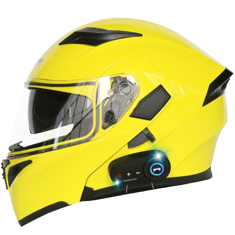 Customized Dot ABS Electric Motorcycle Helmet Double visor Revealed Full face Helmet Motorcycle Helmet With Bluetooth Headset