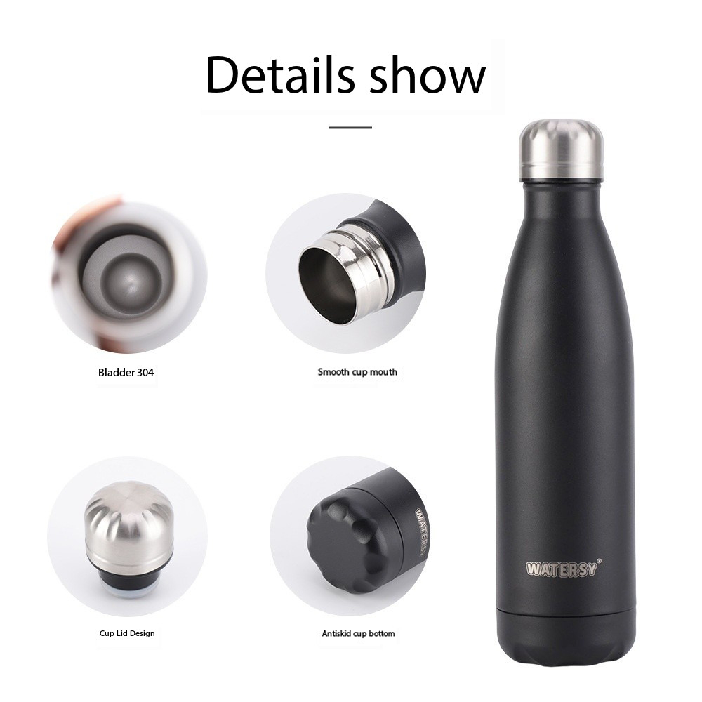 Sustainlable  500ml Sport Water Bottle Stainless Steel Double Wall Insulated Custom Powder Coated Bottle for School