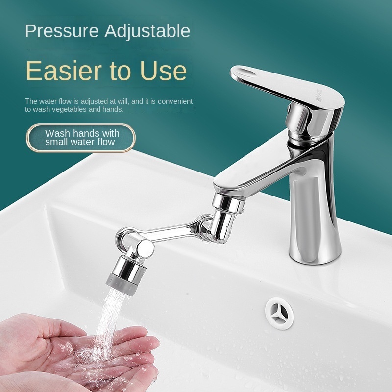 Universal Splash Filter Swivel Sink Faucet 1080 Rotate Water Dual Function Bathroom Faucet Basin Extender Kitchen