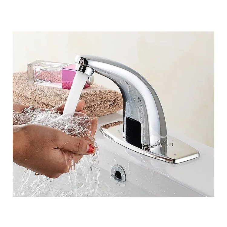 Bathroom Faucet Kitchen Sink Basin Power Hot And Cold Touch-less Water Mixer Taps Electric Automatic Sensor Faucet