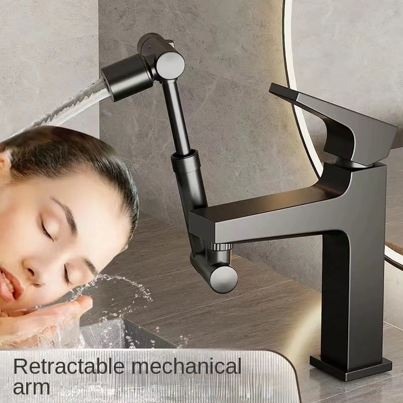 720 1080 1440 degree Telescopic Extension Tube Bubbler Universal Joint Splash Protector Faucet Mechanical Arm