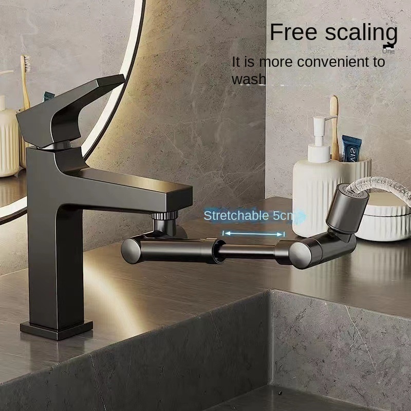 Swivel Robotic Arm Swivel Extension Faucet Aerator 1440 Rotating Faucet Extender Aerator Kitchen Faucet