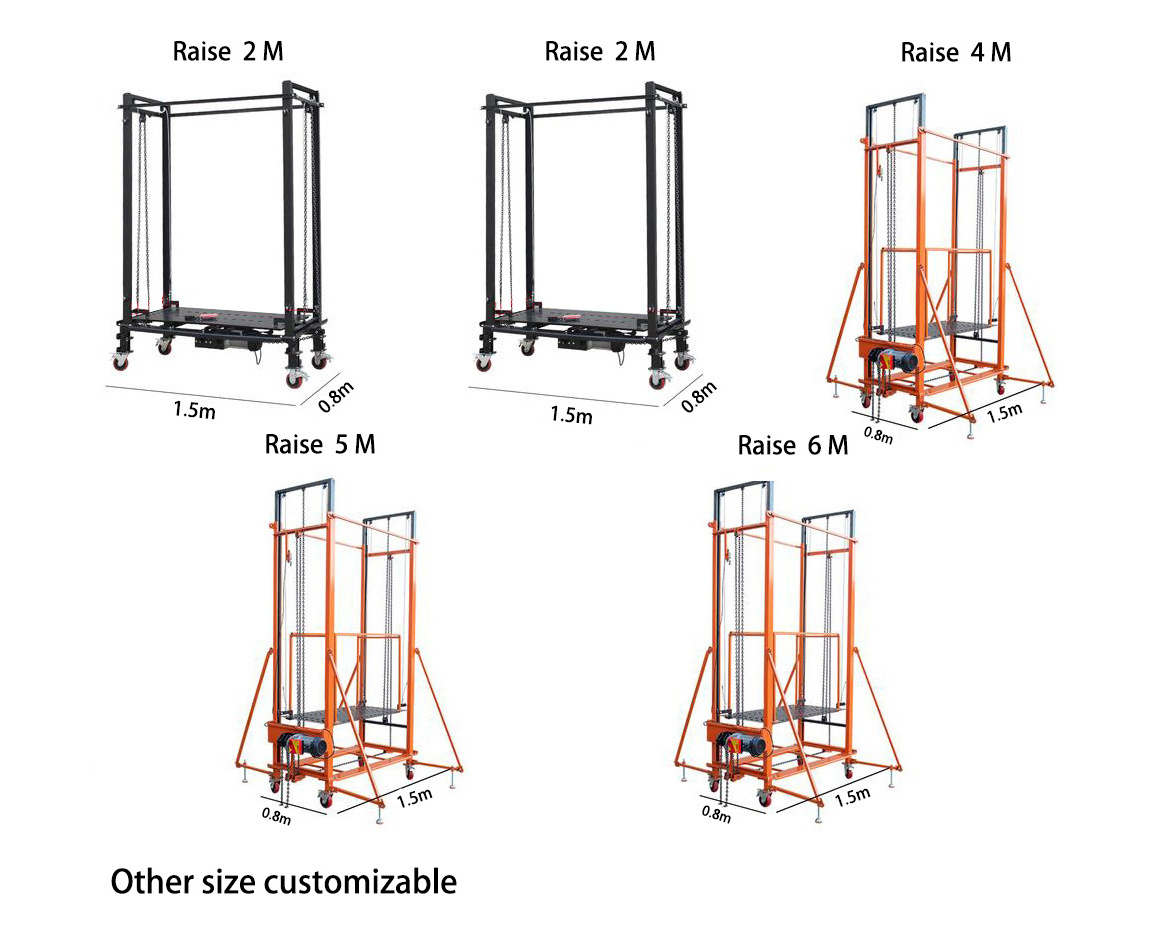 500kg electric scaffold lift foldable 300kg electric scaffolding lift platform