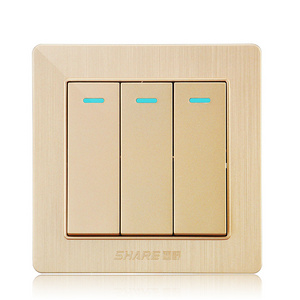 SHARE Smart Home EU Standard Wall Switch 3 Gang 1 Way 10A Electric Switches and Sockets