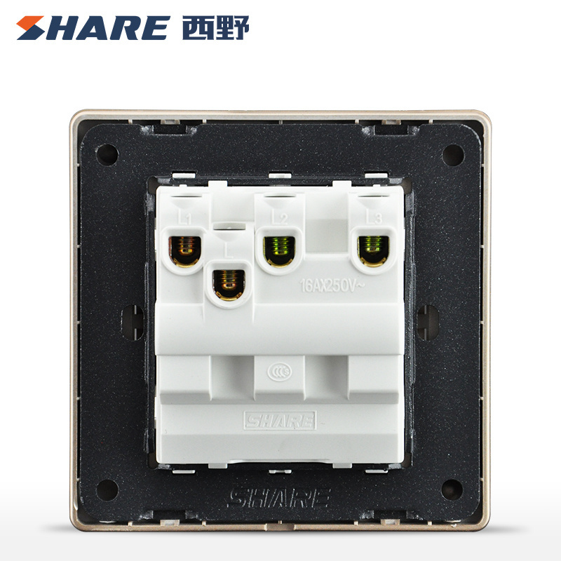 SHARE Smart Home EU Standard Wall Switch 3 Gang 1 Way 10A Electric Switches and Sockets