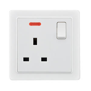 SHARE Uk 13a British One Gang Switch 3 Pin Square Socket For Home Use