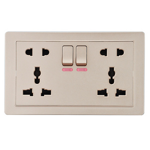 SHARE British Standard Multi-function 2 Gang 13A with Neon Wall Switch Socket