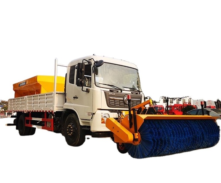 DONGFENG 100% Pure electric snow plow truck snow shovel truck ev New Energy snow sweeper truck for sale