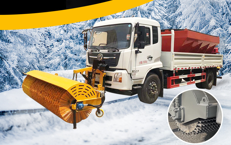 DONGFENG 100% Pure electric snow plow truck snow shovel truck ev New Energy snow sweeper truck for sale