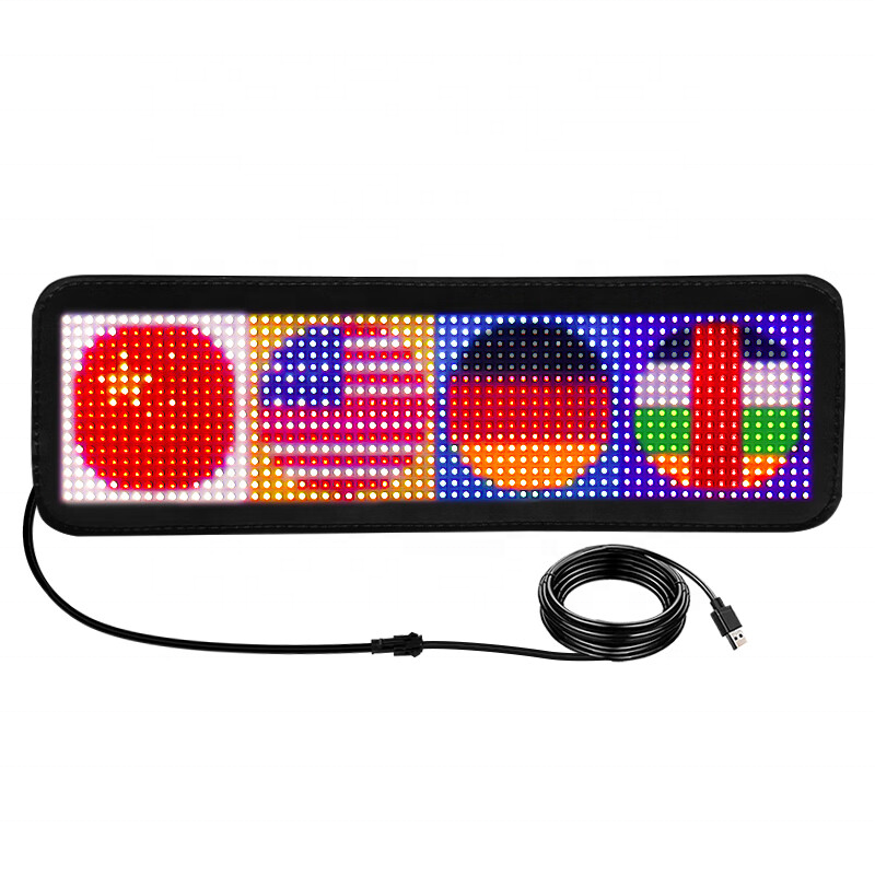 Programmable Scrolling Pattern Animation Image Digital Signs Pixel Matrix Panel APP Flexible LED Car Message Display For Car