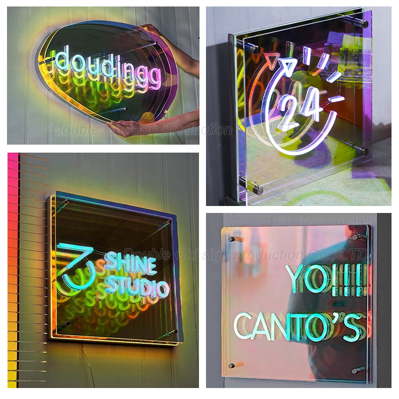 advertising lights Luminous character house number signs 3d infinity mirror  led letter