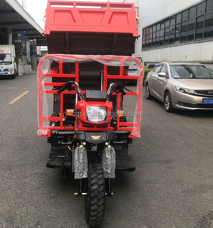 Top quality  250cc/300cc  tricycle tipper motorized three wheel motorcycle gasoline moto cargas triciclo de carga