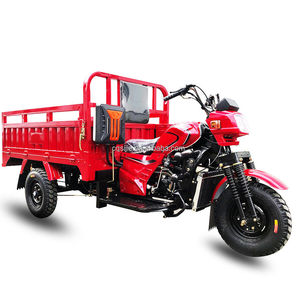 Hot selling 200cc motorized trike motorcycle three wheel motorcycle gasoline moto cargas triciclo de carga moto cargueros