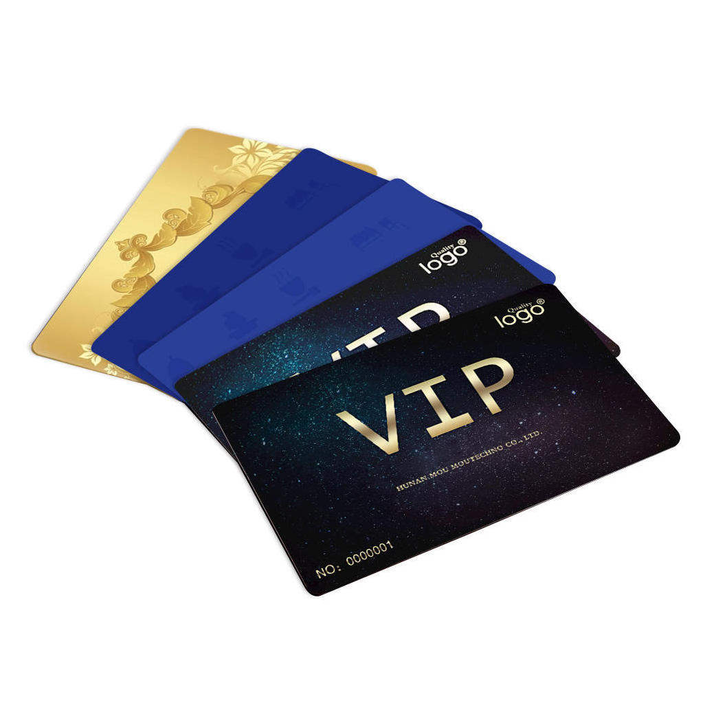 Factory hot sales packaging gift embossed vip credit business supermarket visiting card