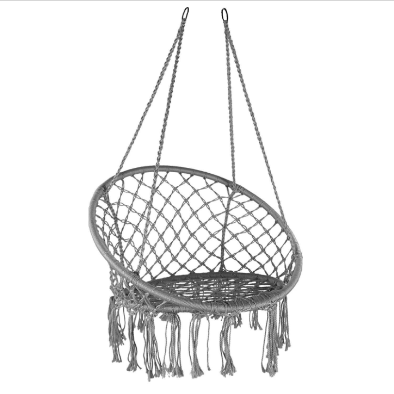 Cheap Price Outdoor Garden Sets White Cushion Solid Rattan Pod Hanging Egg Chair for Balcony