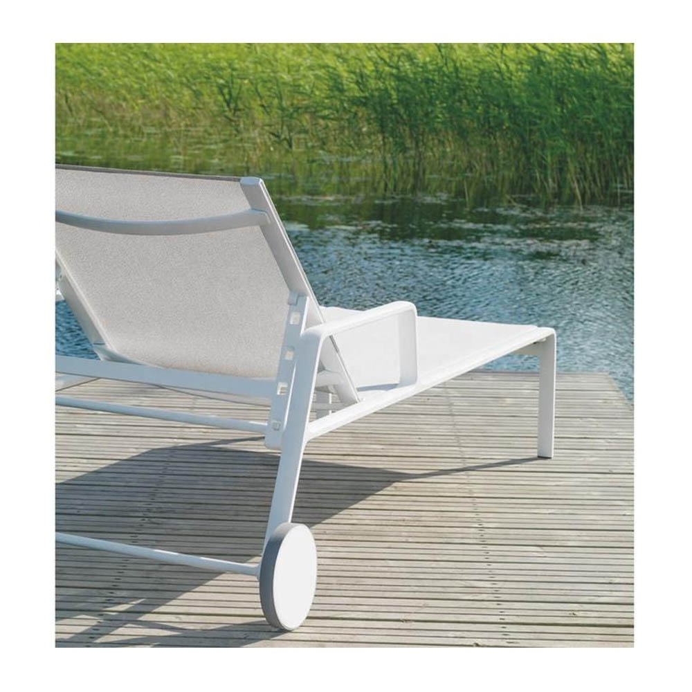 Nordic Hotel Beach Pool Aluminium Leg Lounger Leisure Deck Chair for Outdoor