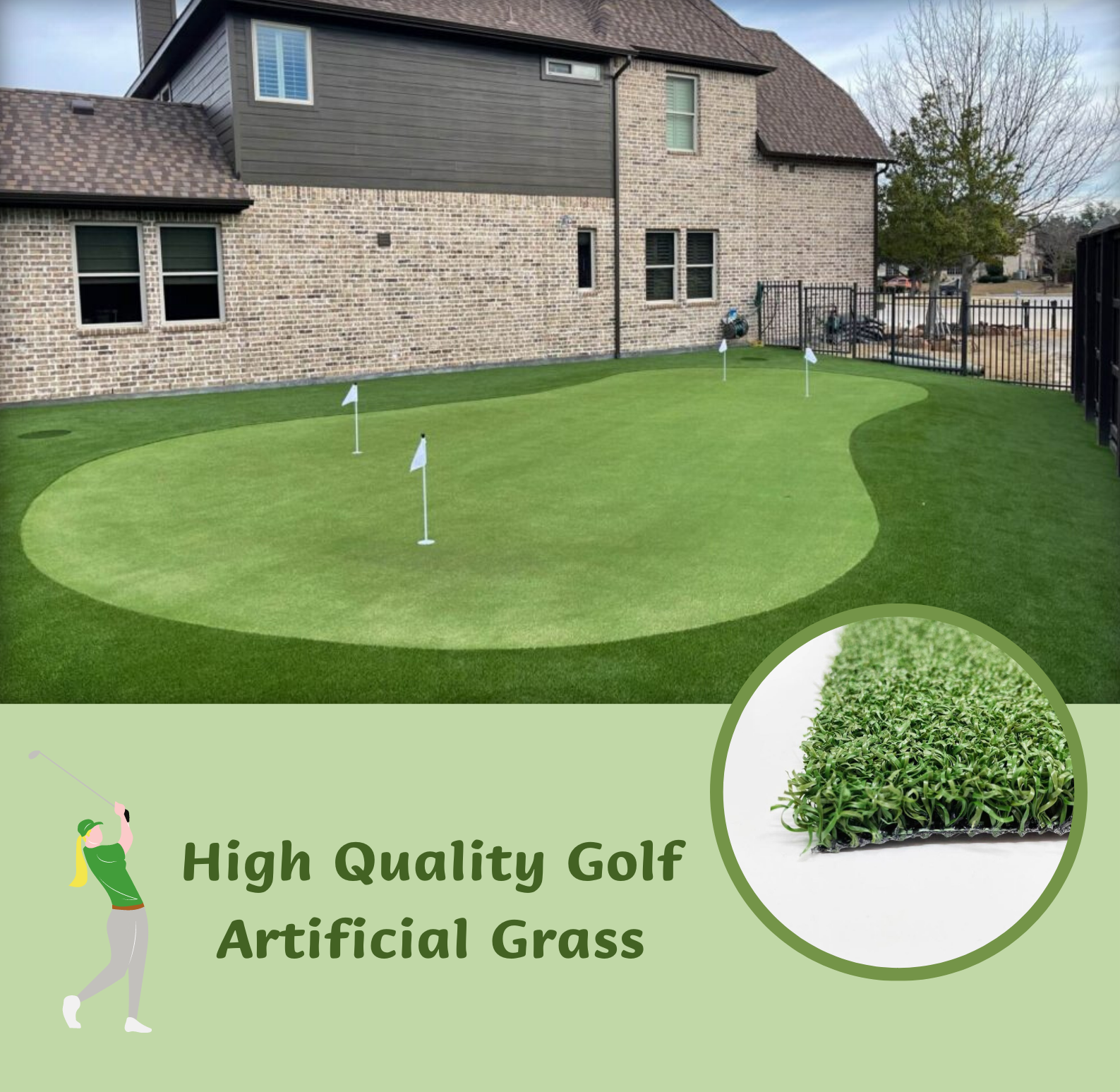 backyard artificial grass golf grass artificial turf Putting Green