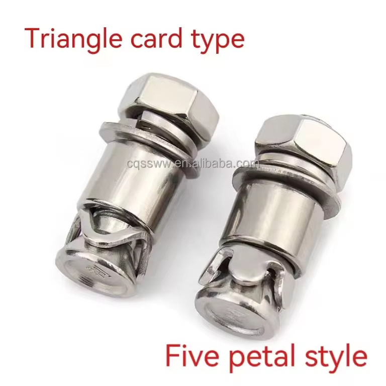 High strength stainless steel bottom cut anchor bolts for hanging granite, marble, and ceramic stones expansion screws